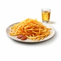 Photorealistic Rendering Of French Fries And Drink