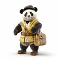 Photorealistic Rendering Of Panda Bear In Traditional Bavarian Clothing Royalty Free Stock Photo