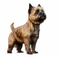 Colorful Photorealistic Cairn Terrier Standing Illustration On White Background Royalty Free Stock Photo