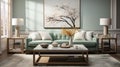 Photorealistic Renderings Of A Chinese Watercolor Living Room