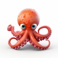 Photorealistic Renderings Of A Dark Pink 3d Pixar Octopus