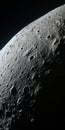Photorealistic Renderings Of The Moon: High Contrast Chiaroscuro Closeup