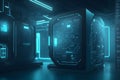 A photorealistic scenario in which AI-driven cybersecurity algorithms detect generated by Ai