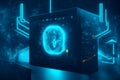 A photorealistic scenario in which AI-driven cybersecurity algorithms detect generated by Ai