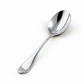 Photorealistic Silver Spoon On White Background Royalty Free Stock Photo