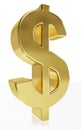 Photorealistic symbol of the currency symbol Dollar