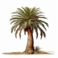 Photo-realistic Cedar Palm Illustration On White Background