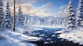 Photorealistic Winter Landscape In Charlesbourg