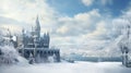 Photorealistic Winter Landscape In Saint-eustache Royalty Free Stock Photo