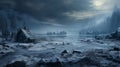 Photorealistic Winter Landscape In Sept-iles: Darkest Valley Hd Wallpapers