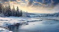 Photorealistic Winter Landscape In Thetford Mines