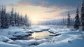 Photorealistic Winter Landscape In Thetford Mines