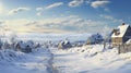 Photorealistic Winter Village In Saint-jean-sur-richelieu
