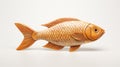 Photorealistic Wooden Carved Fish In Kan School Style