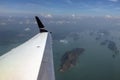 Photos from aircraft windows Above the islands of the Andaman Sea Phuket, Thailand
