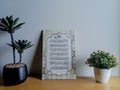 photos of arabesque documents and some aesthetic ornamental plants