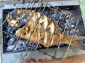 Photos of barbecued fish