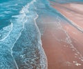 Gentle sea waves on the beach and clear water Royalty Free Stock Photo