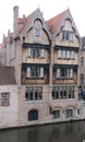 Buildings in the Medieval city of Bruge in Belgium, Europe