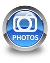 Photos (camera icon) glossy blue round button