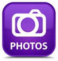 Photos (camera icon) special purple square button