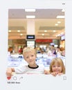 Photos of children in social networks. One Hundred Thousand likes Royalty Free Stock Photo