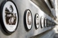 Photos of dead soldiers on House of Terror in Budapest, hungary