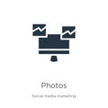 Photos icon vector. Trendy flat photos icon from social media collection isolated on white background. Vector illustration can be