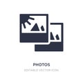 photos icon on white background. Simple element illustration from Social media marketing concept