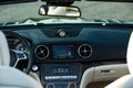 Photos of Mercedes Benz SL550 convertible. Dashboard view. Detailing Royalty Free Stock Photo