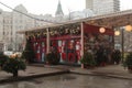 December Moscow City. New Arbat Street. Christmas Street.