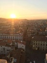 Sunset in Florence from the height of the bell tower of Giotto