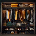 Photos of a tidy closet generated by artificial intelligence