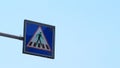 Photos of traffic lights with signs to allow people to cross the road Royalty Free Stock Photo