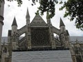 Views of Westminster Abbey in London, England