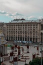 photos from the war are displayed in the city center