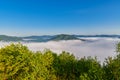 The morning air, hills, forest Royalty Free Stock Photo