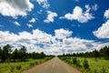 The blue sky and white clouds highway