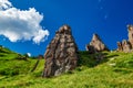 The red megolith and blue sky