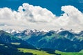 The clouds, snow mountains and forests