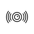 Black line icon for Photosensor, sensor and camera