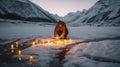 Photoshoot Of Beaches Annapurna Ii Candles Frozen Fire