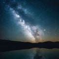 PhotoStock Starry night sky twinkles against a serene dark backdrop