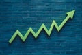 PhotoStock Stock market trading graph in green, depicting economic trends Royalty Free Stock Photo