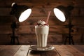 PhotoStock Studio light enhances the appeal of the milk shake photo Royalty Free Stock Photo