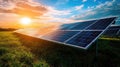 photovoltaic blinking solar panel Royalty Free Stock Photo
