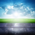 Photovoltaic ecological modules Royalty Free Stock Photo