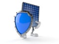 Photovoltaic panel character with protective shield