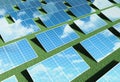 Photovoltaic panel or pv for power generation, 3d rendering