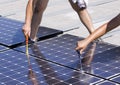 Photovoltaic panels laborer